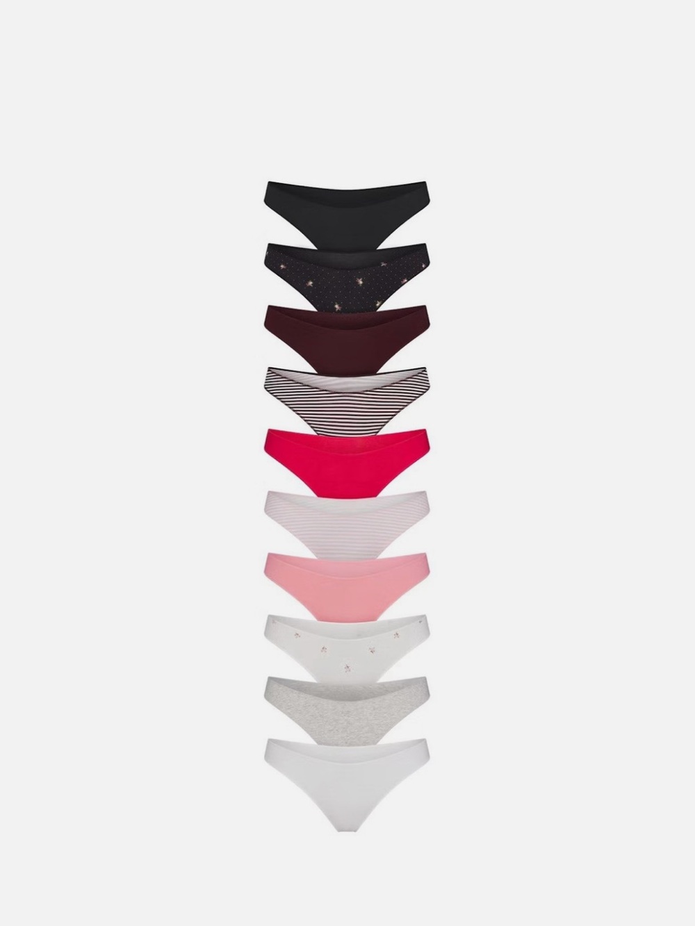 SKIMS 10-Pack Thongs Lightweight Cotton Limited Edition Sz S
